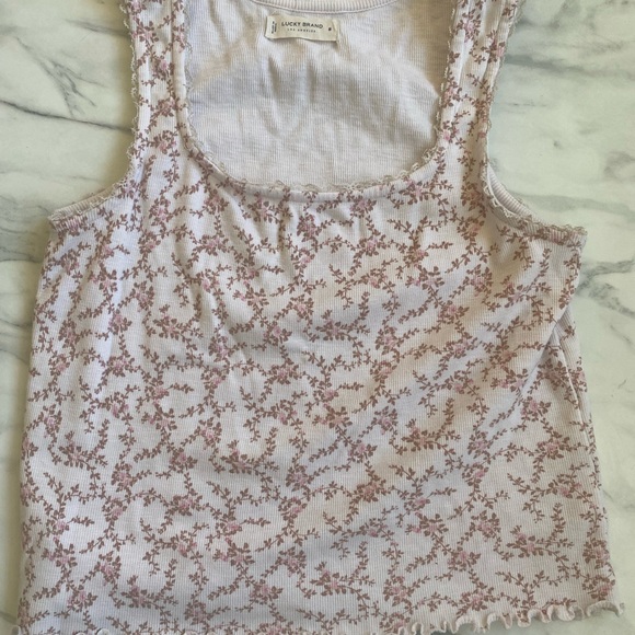 Lucky Brand Tops - Lucky Brand Touch of Lace Tank Top